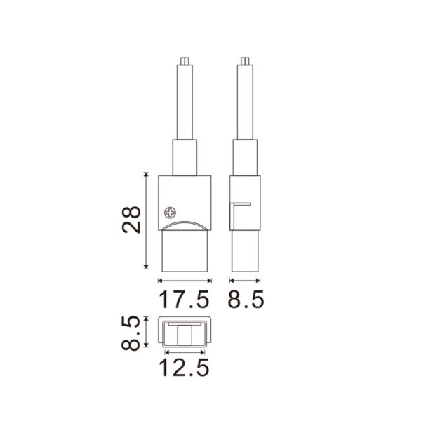 Conector inicial para LED Strip IP68 12MM para fora 10MM em 2PIN - Image 2