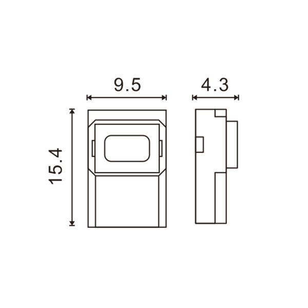 Conector UltraMini para Fita 8MM 12V/24V monocromático para cabo de 2 fios - Image 2