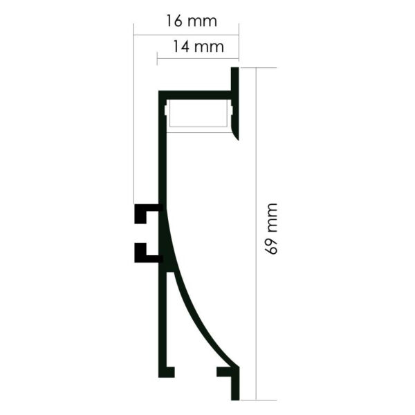 Perfil de aluminio SwinSuit para encastrar 12/24V 2 metros - Image 2