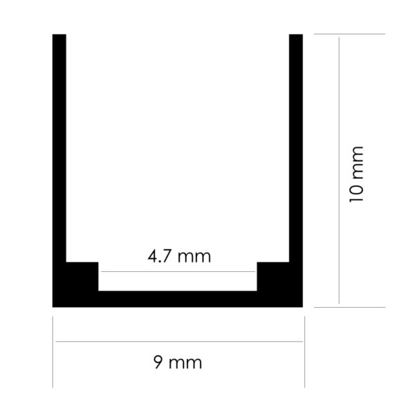 Perfil de aluminio U 2 metro para Neón LED 24V/220V - Image 2