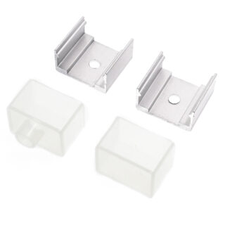 Pacote de dois plugues e dois grampos para Capa de Silicone 20X14 mm