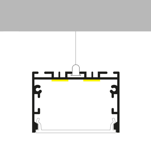 Perfil de aluminio Sixe Branco Lacado - 2 metros - Image 3