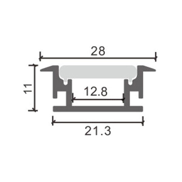 Perfil de aluminio Fat - 2 metros - Image 2