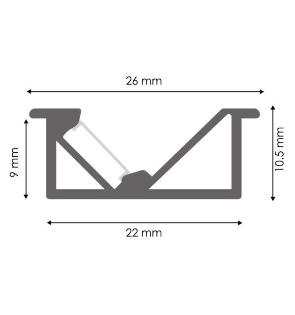 Perfil de Alumínio Mygh - 2 metros - Image 2