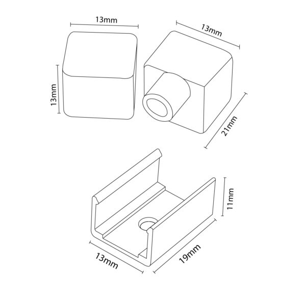 Pack de topos e grampos para Capa de Silicone LM3973 - Image 2