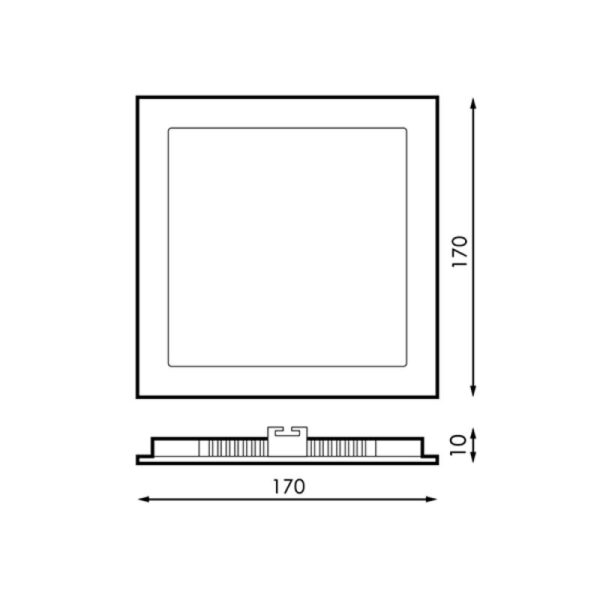 Painel LED quadrado Niquel 12W CCT - Image 2