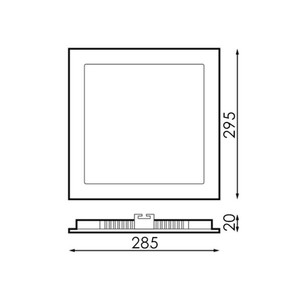 Painel LED quadrado Niquel 25W CCT - Image 2