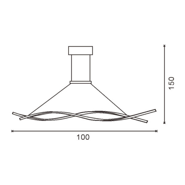 Candeeiro de teto LED Twist 22W CCT - Image 2