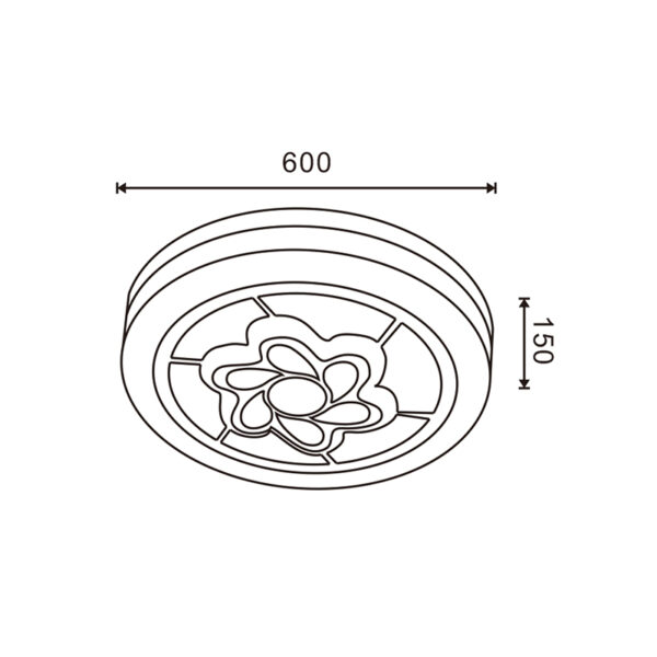 Plafon Decorativo LED Circle Flower Silver 120W CCT - Image 2