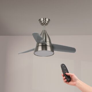 Ventoinha de Teto LED Niquel Silence CCT