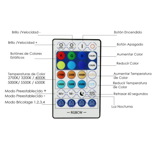 Controlador mini para fita led RGBW com controle remoto por IR / APP Magic Home - Image 2