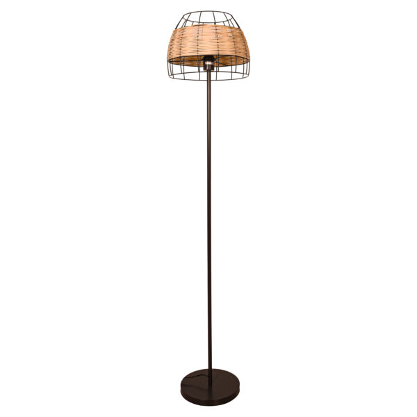 Candeeiro de mesa ARGOS 1xE27 Alt.42cmxD.15cm Azul/Madeira