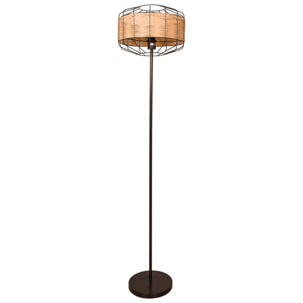 Candeeiro de pé SOLANGE D.35xAlt.156cm 1xE27 em Vime