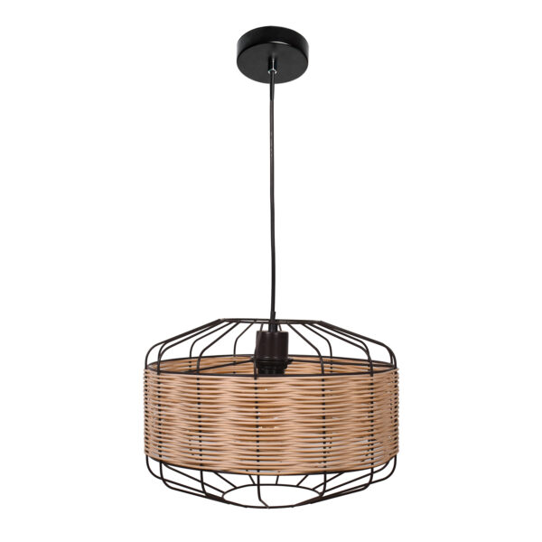 Suspensão SOLANGE 1xE27 Alt.Reg.xD.35cm Vime