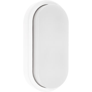 Aplique SURF ECOVISION oval IP65 1x18W LED 1200lm 6400K 120°C.10xL.5xA.20cm policarbonato branco