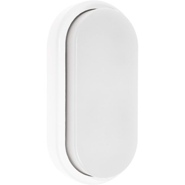 Aplique SURF ECOVISION oval IP65 1x18W LED 1200lm 6400K 120°C.10xL.5xA.20cm policarbonato branco