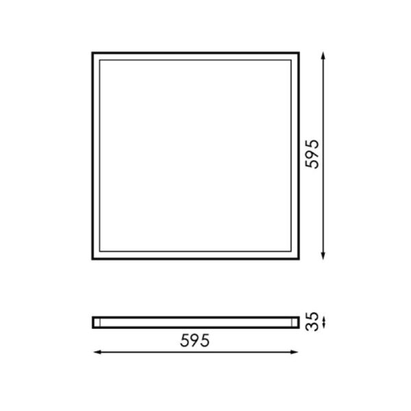Painel LED Serie Bure 60X60 Cm 42W Sem Flicker Driver Philips - 6000K - Image 2