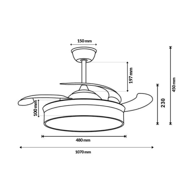 Ventoinha de teto LED Messe CCT - Image 2