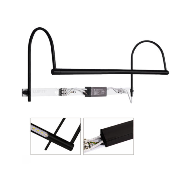 Aplique VHILS 1x5W LED 500lm 2700K C.47xL.15xAlt.18cm preto