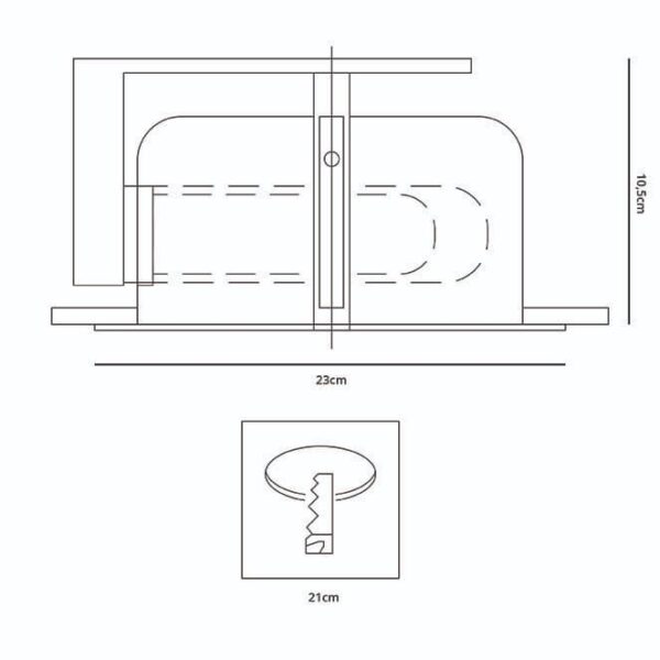 Foco de encastrar ZEUS 2xE27 C.26xL.23xAlt.1xD.23cm branco - Image 2