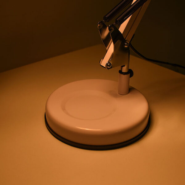 Candeeiro de mesa ANTIGONA articulado 1xE27 C.15xL.12,5xAlt.Reg.cm Branco e Cromado - Image 3