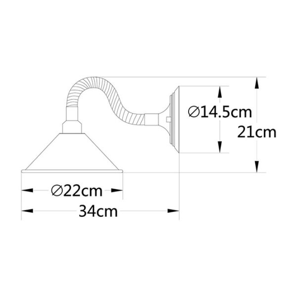 Aplique SOGA 1xE27 C.22xL.35xAlt.23cm Corda Castanho - Image 3