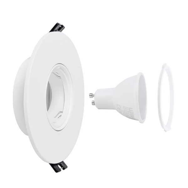 Aro de encastrar ONIRO redondo Alt.2,9xD.11cm policarbonato (PC) branco - Image 3