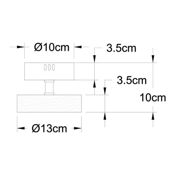 Plafond TOKIO 1x12W LED 4000K Alt.10xD.13cm Cromado - Image 3