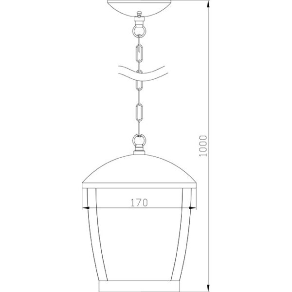 Suspensão DRAVE IP44 1xE27 C.17xL.17xAlt.Reg.cm Alumínio+PC Preto - Image 2