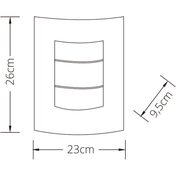 Aplique JOANES IP44 1xE27 C.23xL.9xAlt.26cm Inox - Image 3