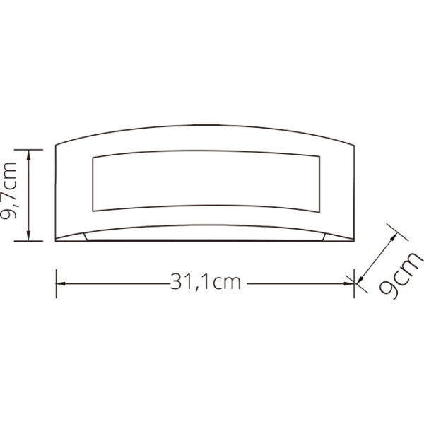 Aplique JAMOR IP44 1xE27 C.31xL.9xAlt.10cm Inox - Image 3