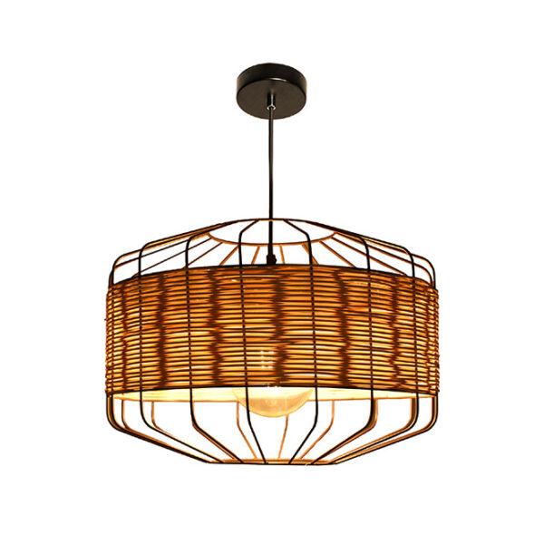Suspensão SOLANGE 1xE27 Alt.Reg.xD.35cm Vime - Image 2