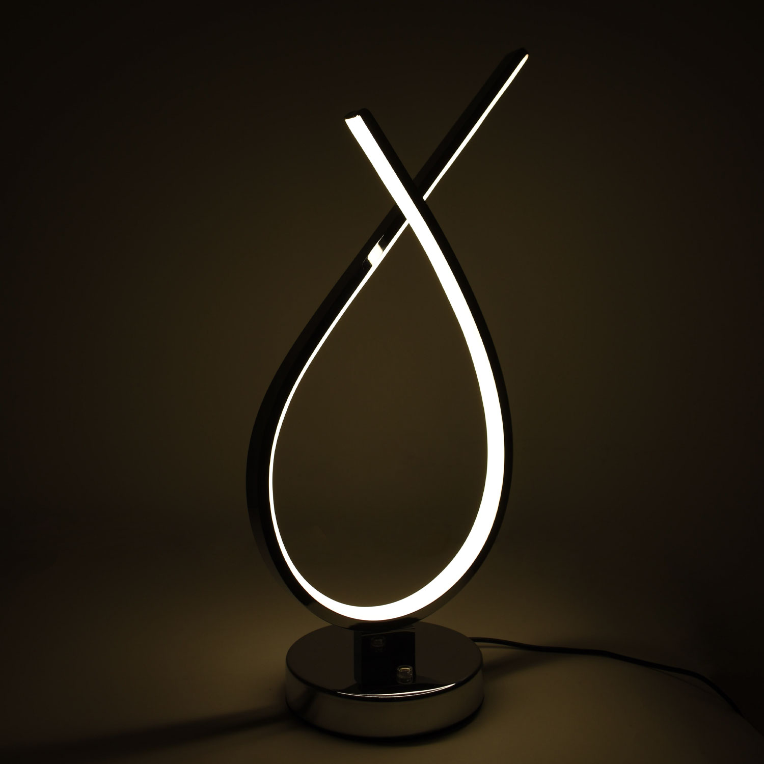 Candeeiro de mesa DRAGON 12W LED 3800lm 4000K Alt.45xD.18cm cromado - Image 2