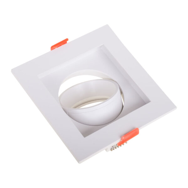 Aro de encastrar HECATE quadrado 1xGU10/GU5.3 (MR16) C.10,2xL10,2xAlt.3,6cm em PC Branco - Image 2