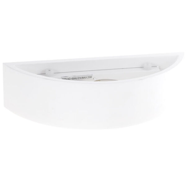 Aplique ELMA 1xE14 C.30xL.10xAlt.7,5cm em gesso branco - Image 2