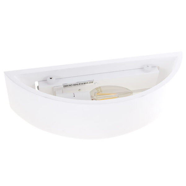 Aplique ELMA 1xE14 C.30xL.10xAlt.7,5cm em gesso branco - Image 3