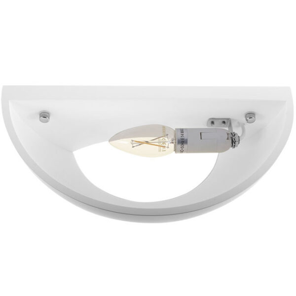 Aplique ELINE 1xE14 C.30xL.15xAlt.10cm em gesso branco - Image 3