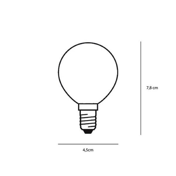 Lâmpada E14 (fino) Esférica CLASSIC LED 6.5W 2700K 806lm transparente - Image 2