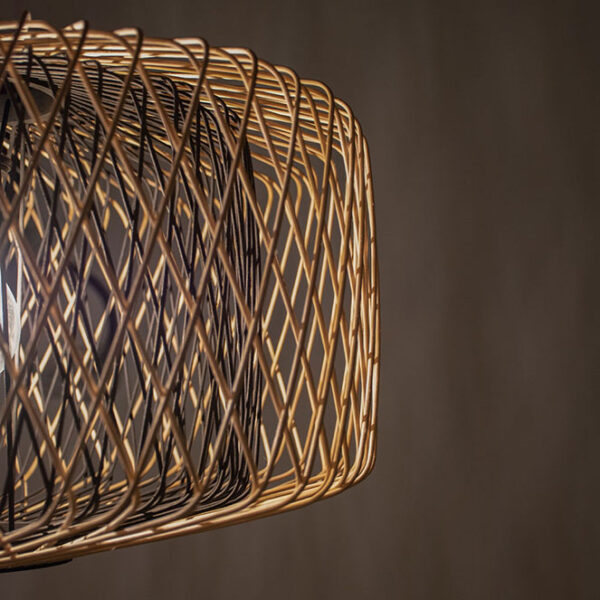 Suspensão BAMBOO D.49cm 1xE27 em bambu de cor preta e natural - Image 2