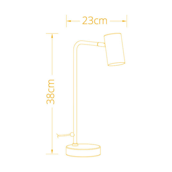 Candeeiro de mesa LUCAS 1xGU10 Alt.38xD.23cm Branco - Image 3