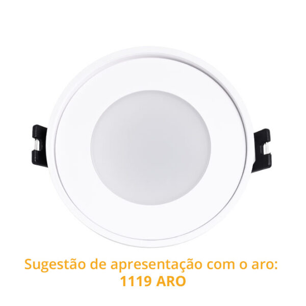 Aro de encastrar OLAVO redondo Alt.3,1xD.9cm policarbonato (PC) branco - Image 3
