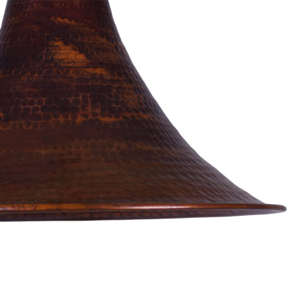 Suspensão COPPER 1xE27 Alt.Reg.xD.38cm em cobre com acabamento  martelado rústico - Image 2