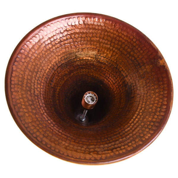 Suspensão COPPER 1xE27 Alt.Reg.xD.38cm em cobre com acabamento  martelado rústico - Image 3