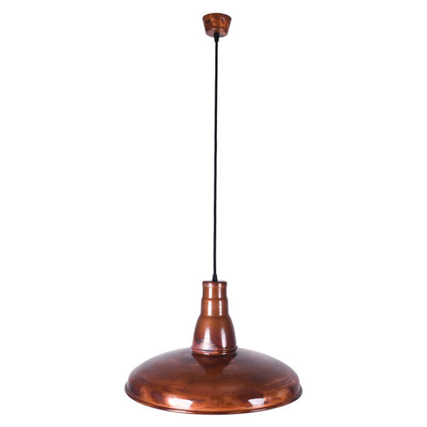 Suspensão COPPER 1xE27 Alt.Reg.xD.48,5cm em cobre com acabamento liso rústico - Image 2