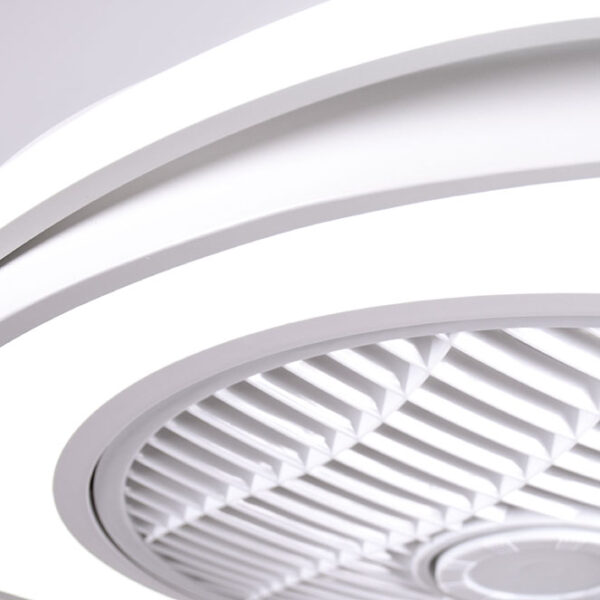 Ventoinha de tecto GENEVA branca, 5 palas, 70W LED 3000-6500K, Alt.23xD.53,5cm - Image 3