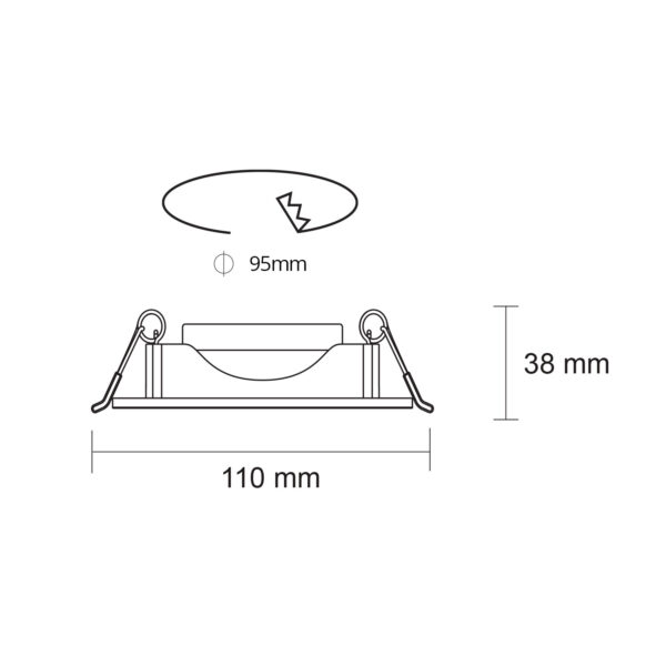 Foco de encastrar INTEGO SPOT redondo 1x9W LED 700lm 4000K 36° xD.11cm branco - Image 3
