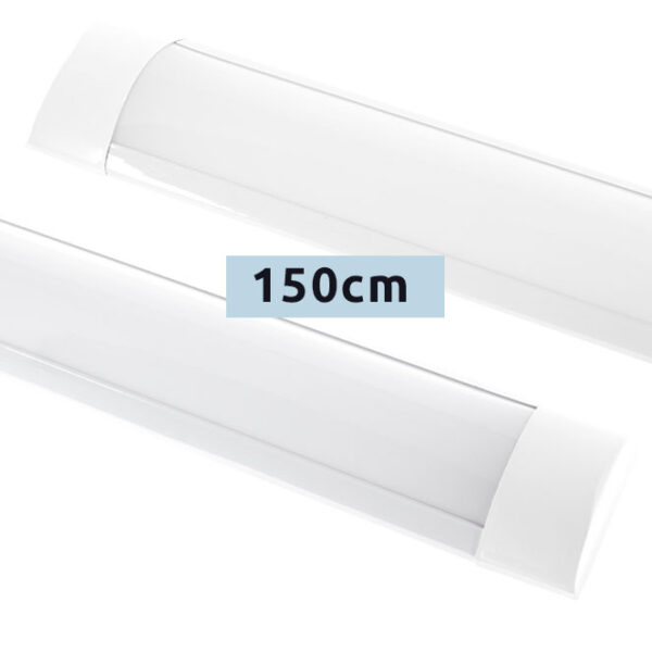 Régua ECOVISION BATTEN 150cm 1x54W LED 3780lm 6400K C.150xL.7,5xAlt.2,5cm Branco - Image 2