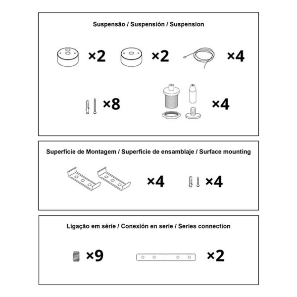 Barra suspensa/tecto LineX OFFICE 240cm 1x80W LED 6400lm 3000K 120° C.240xL.7xAlt.Reg.cm branca - Image 3