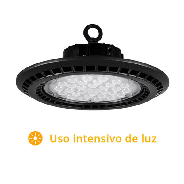 Campânula MEGAVISION IP65 1x200W LED 24000lm 6400K 90° Alt.14,5xD.40cm Preto - Image 3