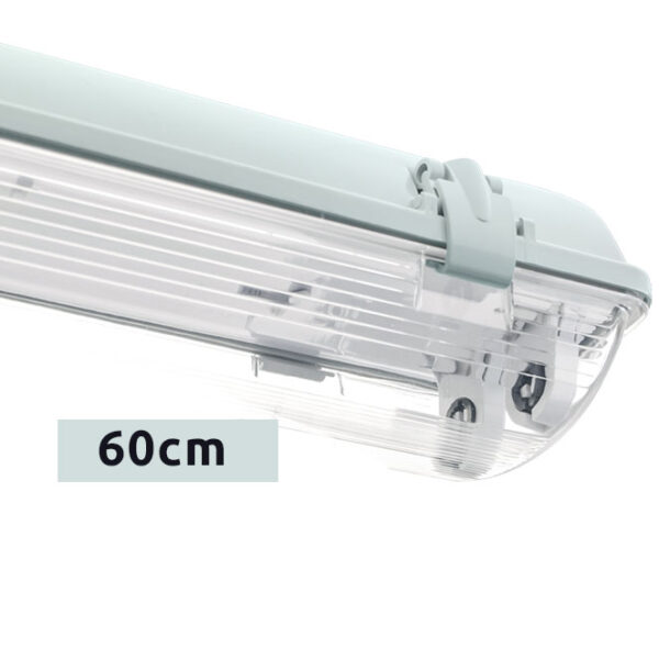 Armadura estanque LINESTA IP65 2xG13 T8 LED 60cm C.65,6xL.11,5xAlt.9,0cm cinzento - Image 2
